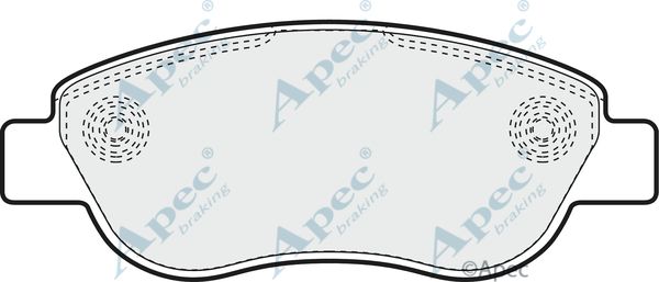 APEC BRAKING stabdžių trinkelių rinkinys, diskinis stabdys PAD1412